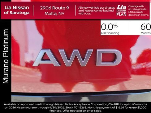New 2026 Nissan Murano Platinum image 6
