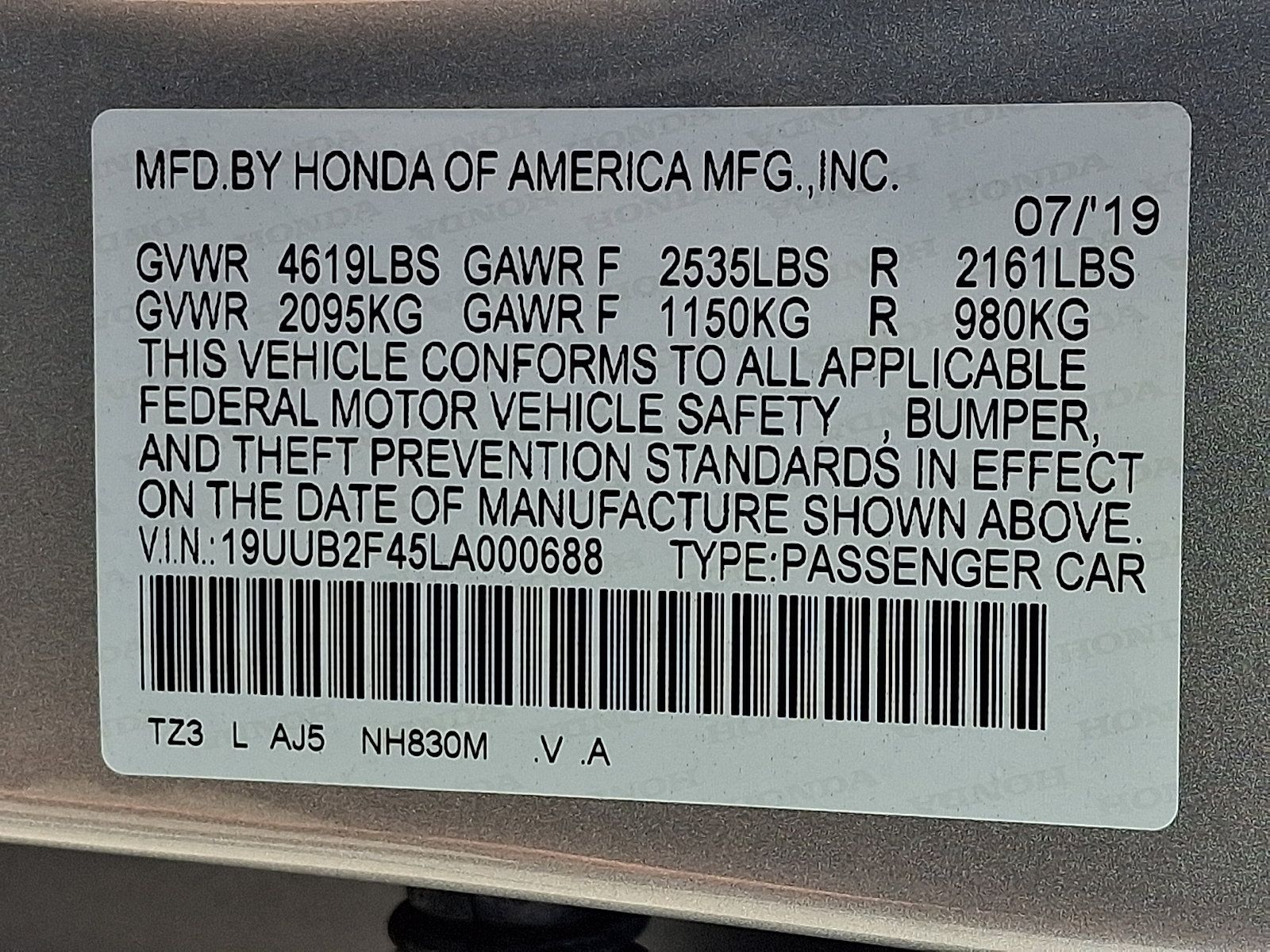 Certified 2020 Acura TLX w/ Technology Package FWD image 28