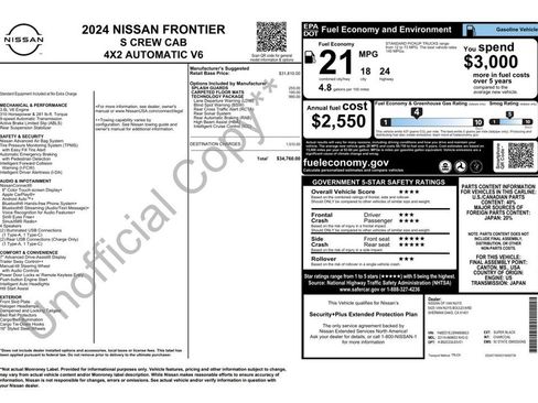 Used 2024 Nissan Frontier S w/ Technology Package RWD image 2