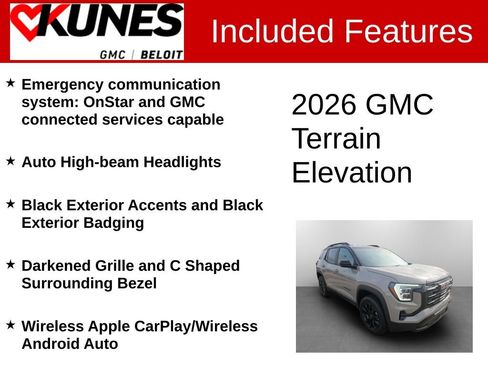 New 2026 GMC Terrain Elevation w/ Black Edition AWD/4WD image 3