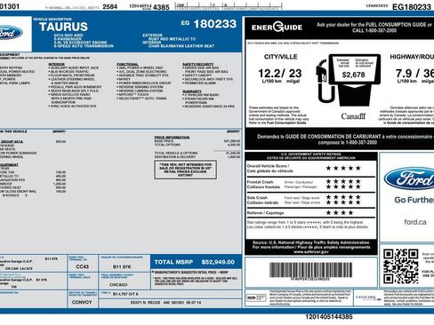 Used 2014 Ford Taurus SHO w/ Equipment Group 401A image 47