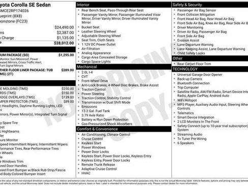 Used 2024 Toyota Corolla SE w/ SE Premium Package FWD image 1