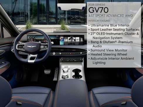 New 2026 Genesis GV70 3.5T Sport Advanced AWD/4WD image 15
