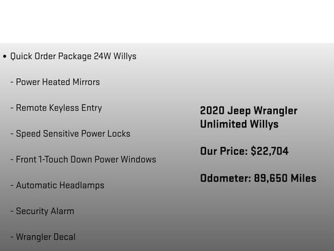 Used 2020 Jeep Wrangler Unlimited Sport AWD/4WD image 12