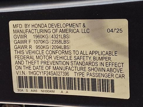 Certified 2025 Honda Accord LX image 26