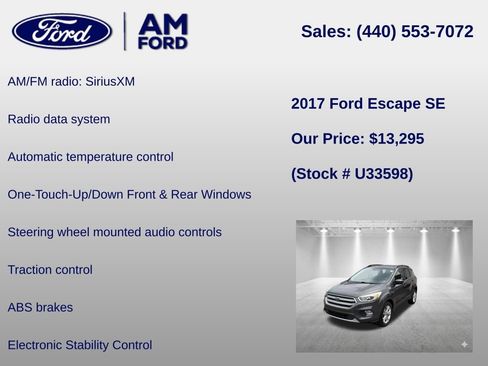 Used 2017 Ford Escape SE w/ Equipment Group 201A FWD image 18
