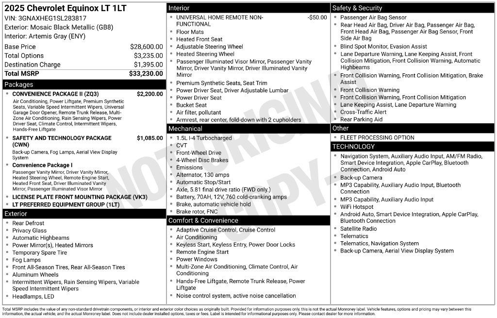 Used 2025 Chevrolet Equinox LT w/ Convenience Package II FWD image 10