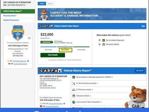 Used 2021 MAZDA CX-9 Signature image 13