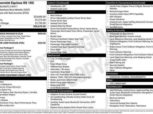 New 2026 Chevrolet Equinox RS w/ Convenience Package III image 6
