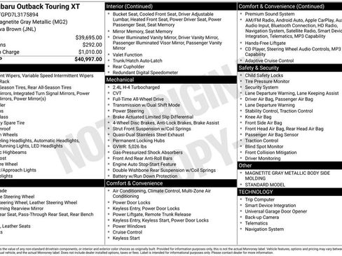 Used 2020 Subaru Outback Touring XT image 40
