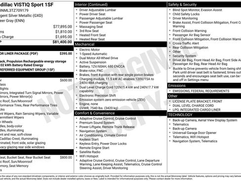 New 2026 Cadillac Vistiq Sport w/ LPO, Floor Liner Package image 40