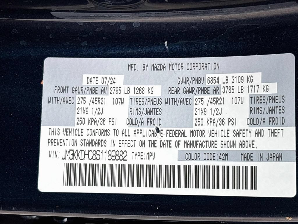 Certified 2025 MAZDA CX-90 3.3 Turbo S w/ Premium Package AWD/4WD image 35