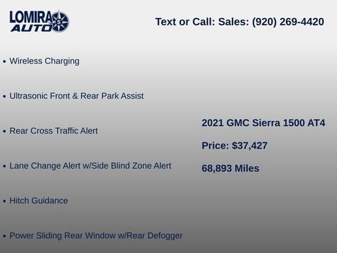 Used 2021 GMC Sierra 1500 AT4 w/ AT4 Value Package AWD/4WD image 11