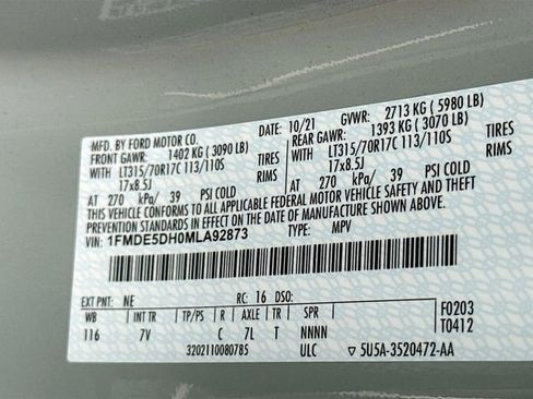 Used 2021 Ford Bronco Outer Banks w/ Sasquatch Package AWD/4WD image 32