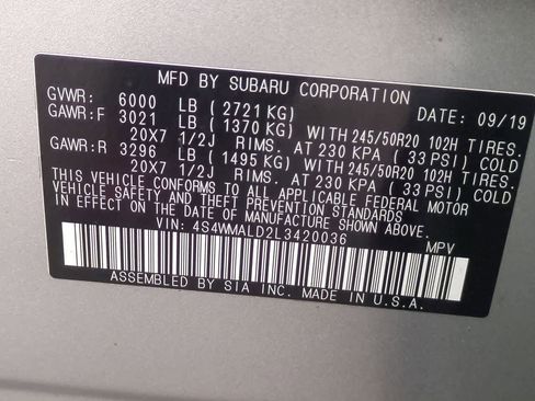 Used 2020 Subaru Ascent Limited w/ Technology Package image 37