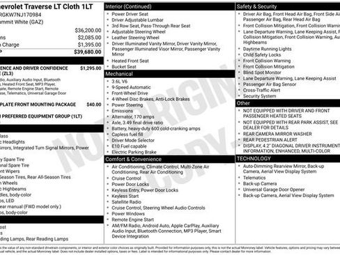 Used 2022 Chevrolet Traverse LT image 2