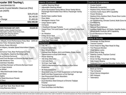 Used 2019 Chrysler 300 Touring L w/ Quick Order Package 22F image 8