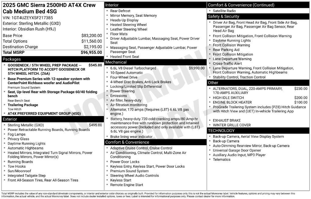 Used 2025 GMC Sierra 2500 AT4X AWD/4WD image 3
