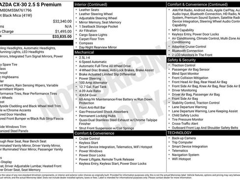 Used 2025 MAZDA CX-30 AWD 2.5 S w/ Premium Package image 10