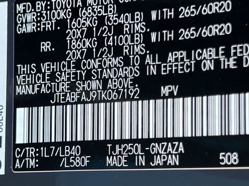 Used 2026 Toyota Land Cruiser w/ Premium Package AWD/4WD image 11