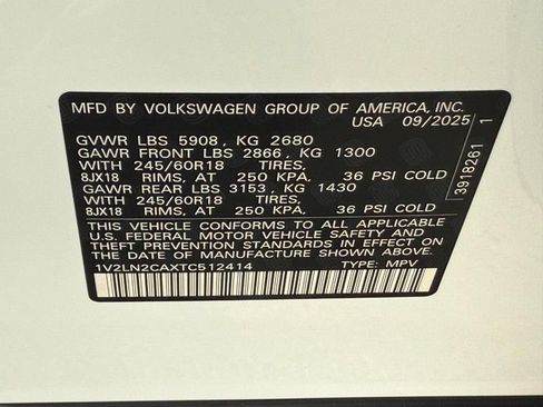 New 2026 Volkswagen Atlas SE AWD/4WD image 17