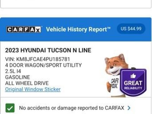Used 2023 Hyundai Tucson N Line w/ Cargo Package image 4