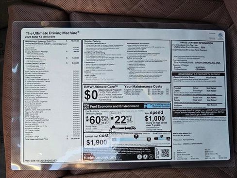 New 2026 BMW X5 xDrive50e w/ Climate Comfort Package image 19