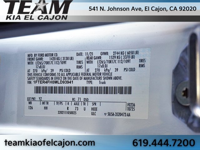 Used 2021 Ford Ranger Lariat w/ Tremor Off-Road Package AWD/4WD image 44