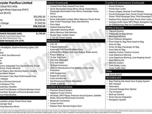 New 2026 Chrysler Pacifica Limited w/ S Appearance Package AWD/4WD image 2