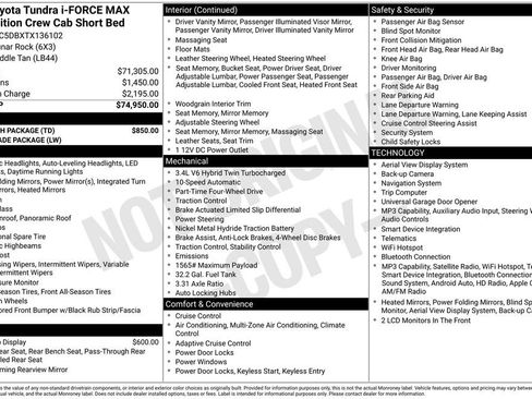 Used 2026 Toyota Tundra 1794 Edition w/ Tow Tech Package AWD/4WD image 33