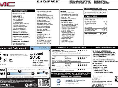 Used 2023 GMC Acadia SLT image 4