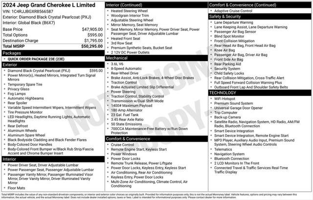 Certified 2024 Jeep Grand Cherokee L Limited RWD image 8