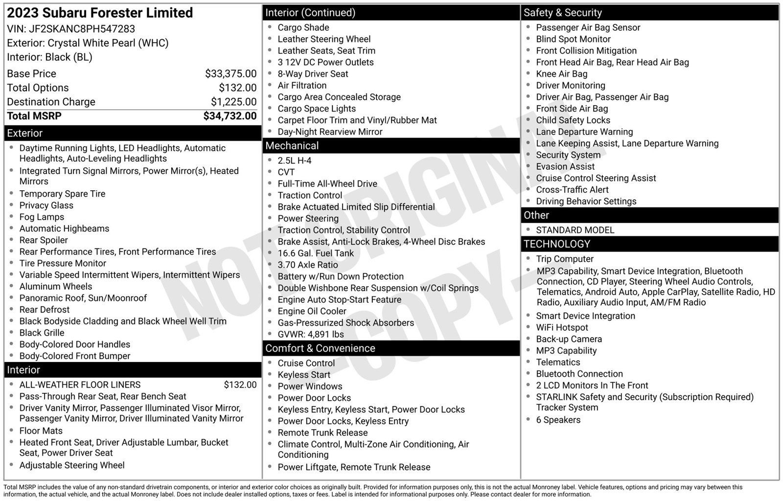 Certified 2023 Subaru Forester Limited AWD/4WD image 3
