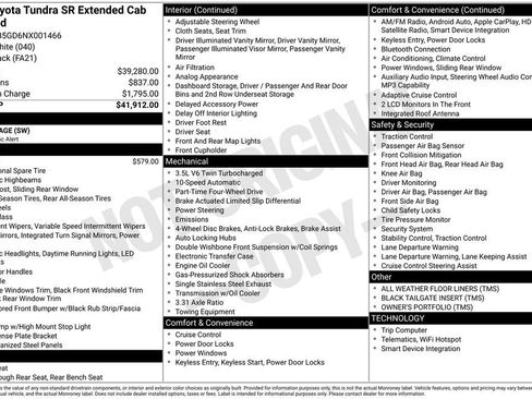 Used 2022 Toyota Tundra SR AWD/4WD image 16
