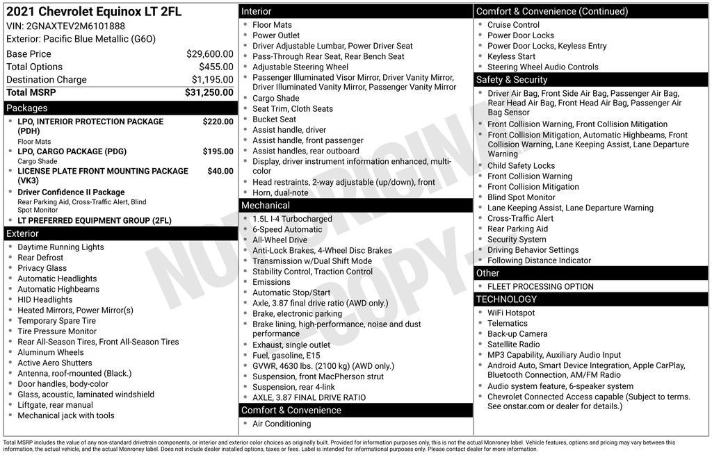 Used 2021 Chevrolet Equinox LT AWD/4WD image 31