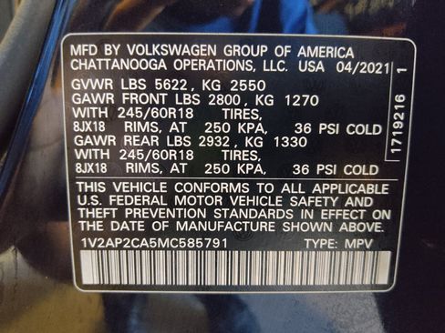 Used 2021 Volkswagen Atlas S FWD image 33