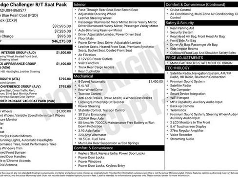 Used 2015 Dodge Challenger R/T Scat Pack w/ Leather Interior Group image 2