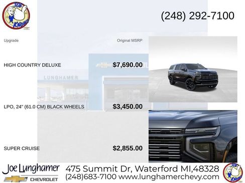 New 2026 Chevrolet Suburban High Country AWD/4WD image 18