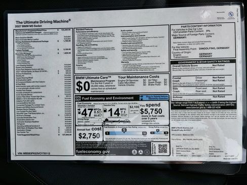 New 2027 BMW M5 w/ Carbon Package AWD/4WD image 46