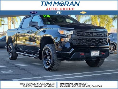 Certified 2024 Chevrolet Silverado 1500 Custom Trail Boss w/ LPO, Dark Essentials Package AWD/4WD image 1