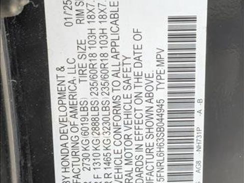 Used 2025 Honda Odyssey EX-L image 15