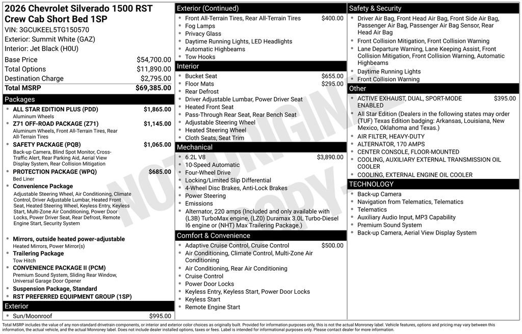 New 2026 Chevrolet Silverado 1500 RST w/ All Star Edition Plus AWD/4WD image 34