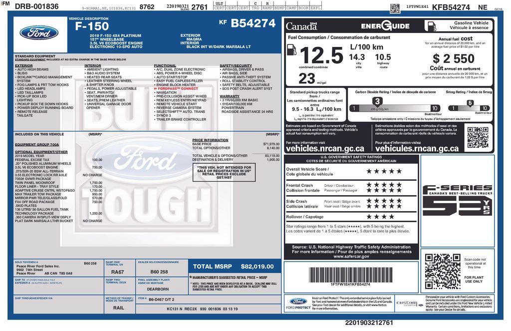 Used 2019 Ford F150 Platinum w/ Technology Package AWD/4WD image 4