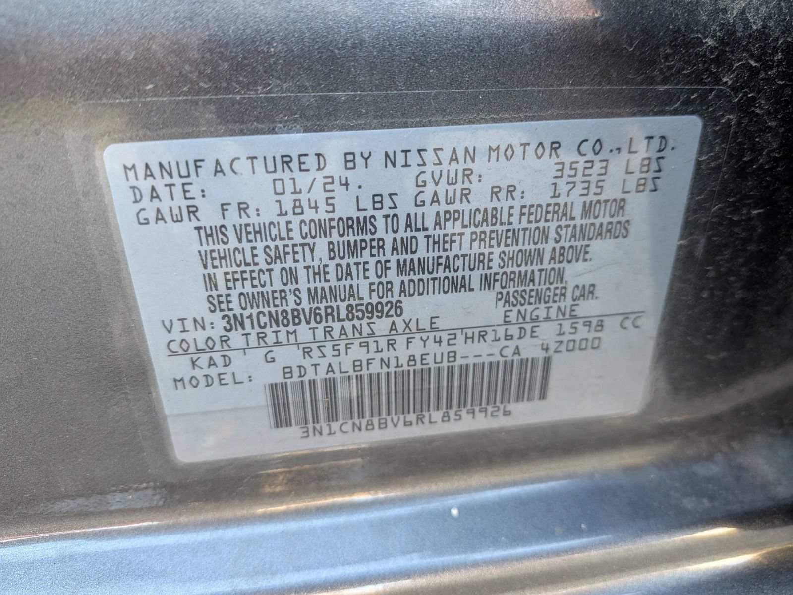 Used 2024 Nissan Versa S FWD image 47