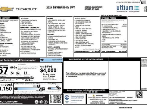 Used 2024 Chevrolet Silverado EV W/T image 2