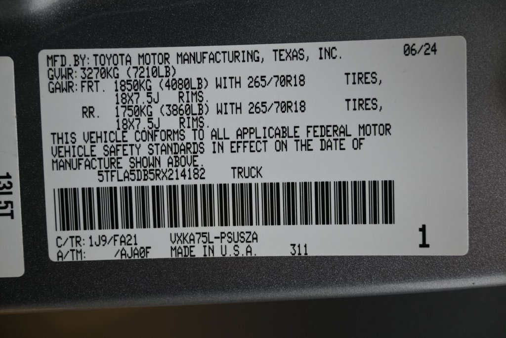Used 2024 Toyota Tundra SR5 w/ SR5 Convenience Package AWD/4WD image 30