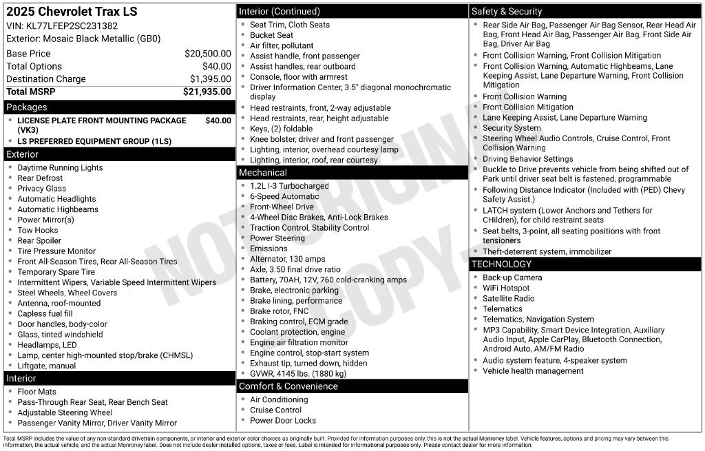 Used 2025 Chevrolet Trax LS FWD image 32