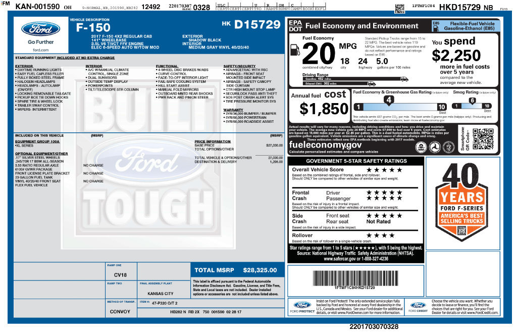 Used 2017 Ford F150 XL RWD image 1