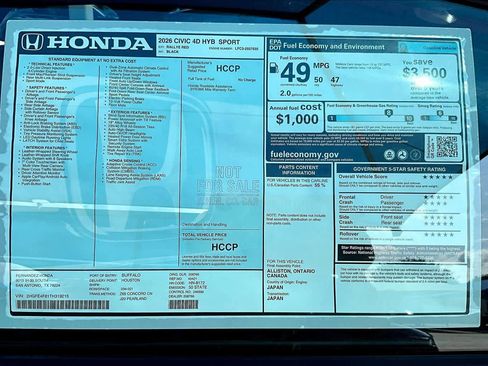 New 2026 Honda Civic Sport image 18