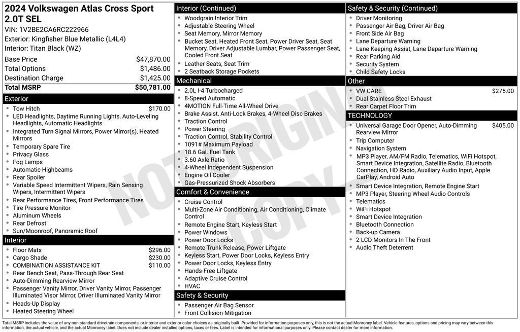Used 2024 Volkswagen Atlas Cross Sport SEL AWD/4WD image 5